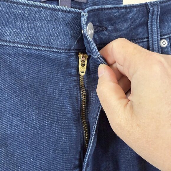 NYDJ Capri With Drawcord Hem Pilar Regular 16 Blue Dark Wash MARJCP2799 - Picture 4 of 15